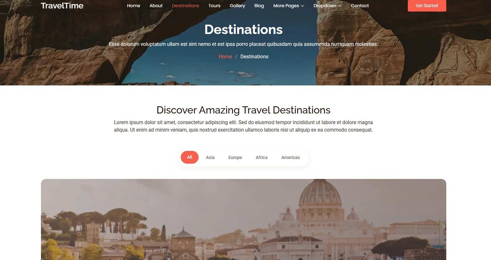 TravelTime Destinations
